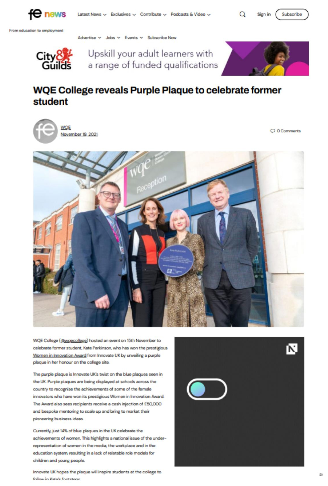 Published news article